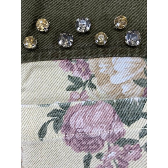 English Rose Floral Studded Jacket Large‎ New - Picture 7 of 7